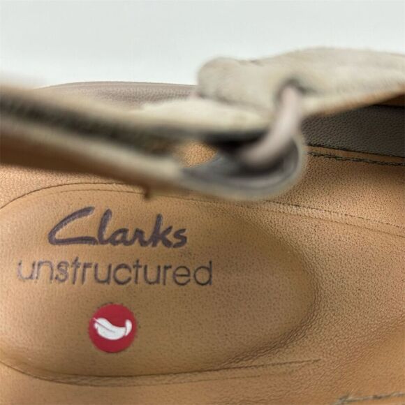 Clarks Unstructured Brown Leather Slingback Sandals Size 9 Casual Comfort - Picture 12 of 13
